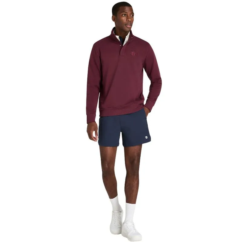 Wilson Tennis Club Half Zip Sweatshirt Royal Garnet