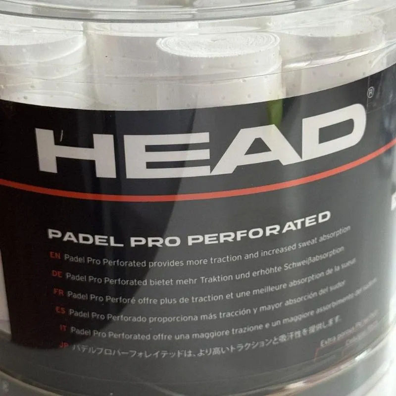 Head Padel Pro Perforated White Drum 60 Overgrips
