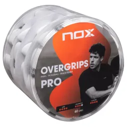 Nox Pro Smooth White Overgrips Drum 60 Units