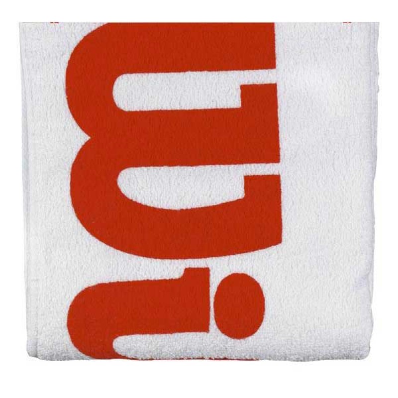Toalla Wilson Sport Blanco Rojo Grande - Barata Oferta Outlet