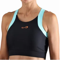 Top Endless Crop Negro Aqua