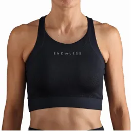 Top Endless Crop Negro Blanco