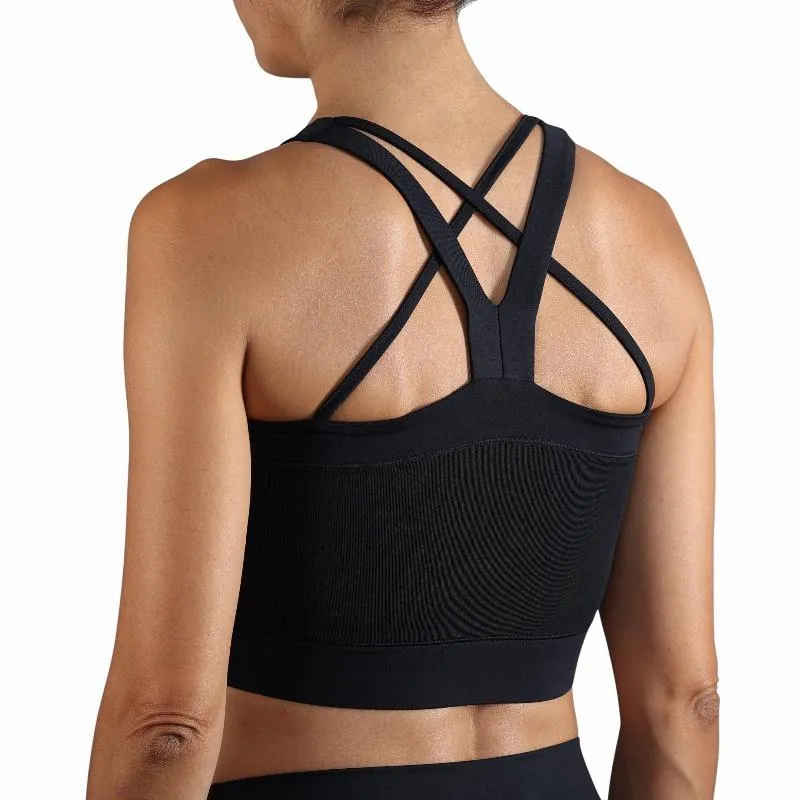 Top Endless Crop Negro Blanco