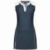 Head Play Tech Navy Blue White Dress