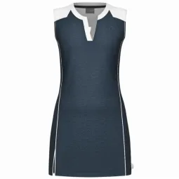 Head Play Tech Navy Blue White Dress