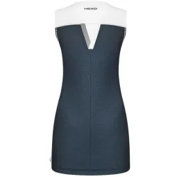 Head Play Tech Navy Blue White Dress