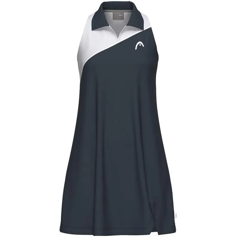 Head Spirit Navy Blue White Dress
