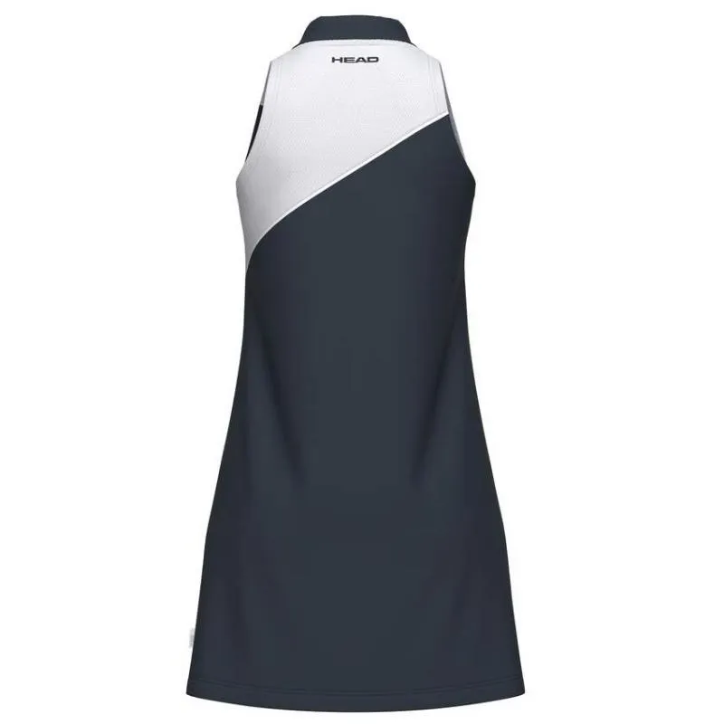 Head Spirit Navy Blue White Dress