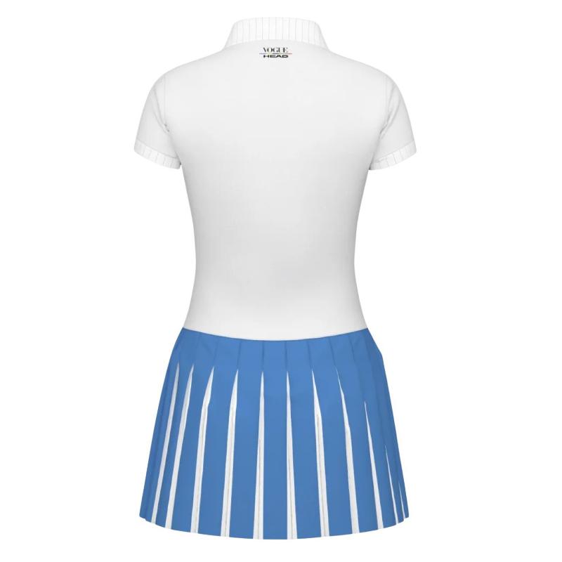 Head Vogue Dress White Blue