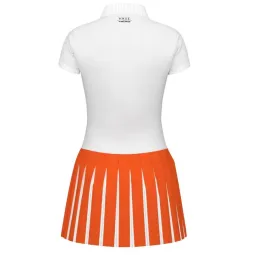 Head Vogue White Orange Dress