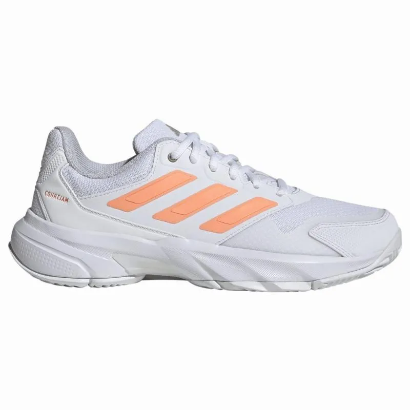 Adidas CourtJam Control 3 White Orange Women''''s Sneakers