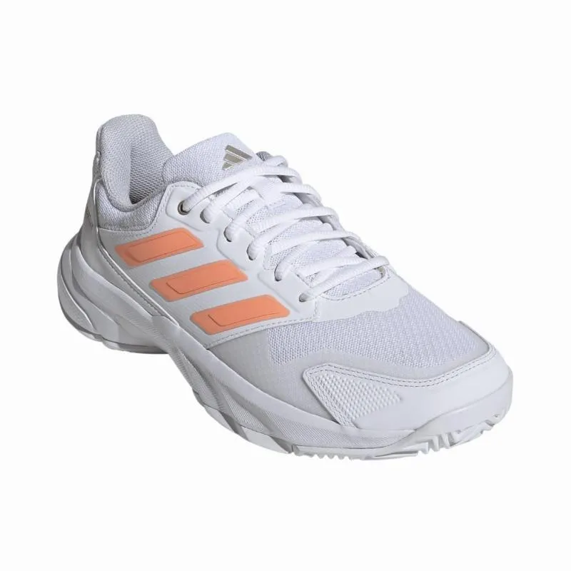 Adidas CourtJam Control 3 White Orange Women''''s Sneakers