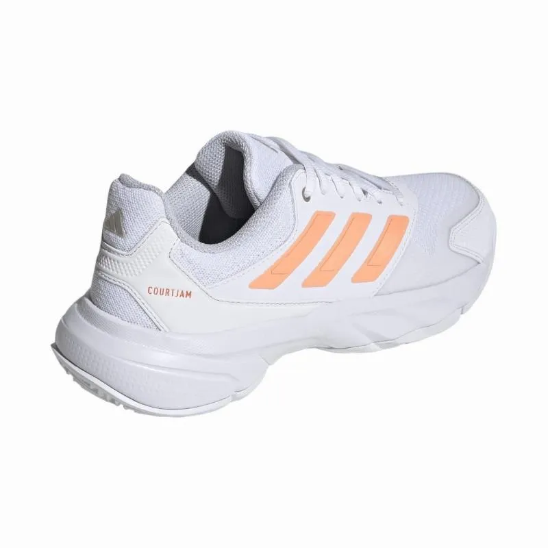 Adidas CourtJam Control 3 White Orange Women''''s Sneakers