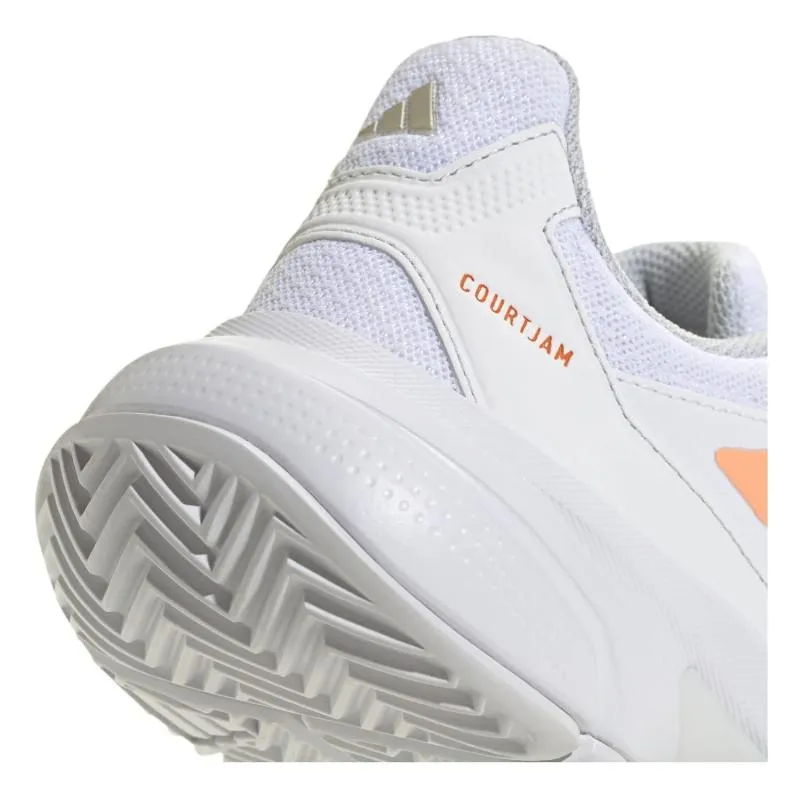 Adidas CourtJam Control 3 White Orange Women''''s Sneakers