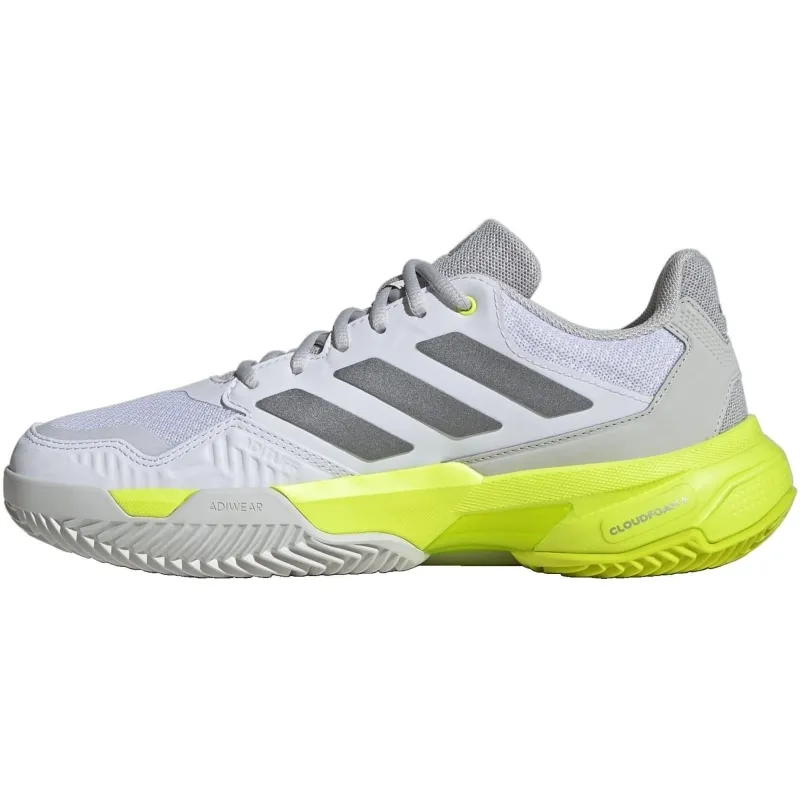 Adidas CourtJam Control 3 White Silver Lucid Lemon Women's Sneakers