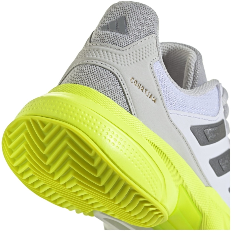 Adidas CourtJam Control 3 White Silver Lucid Lemon Women''s Sneakers