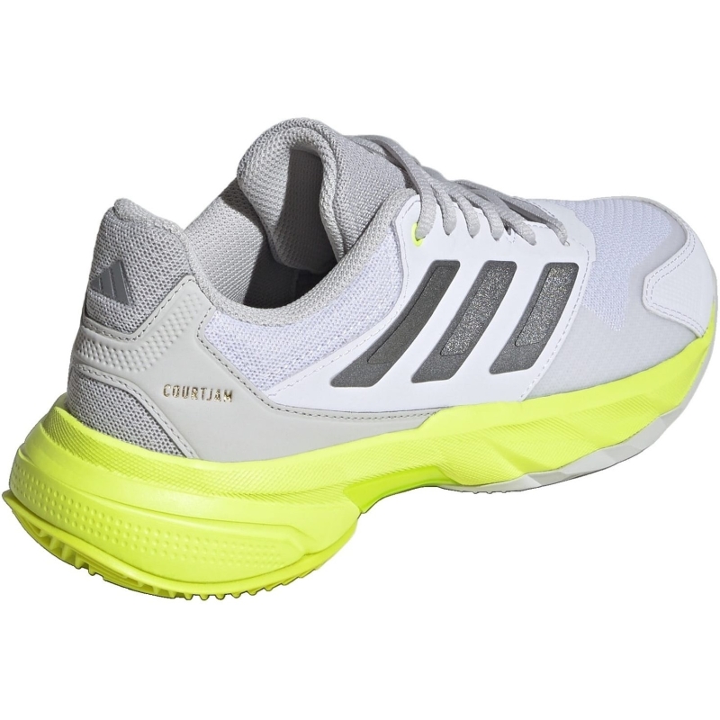 Adidas CourtJam Control 3 White Silver Lucid Lemon Women''s Sneakers