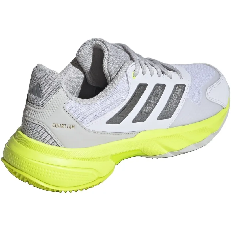 Adidas CourtJam Control 3 White Silver Lucid Lemon Women's Sneakers