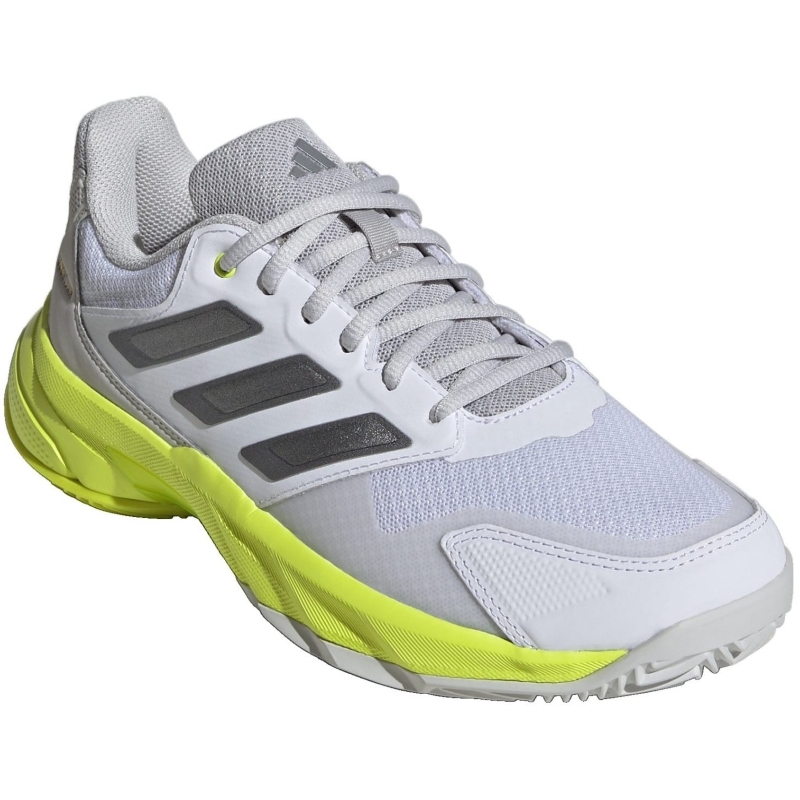 Adidas CourtJam Control 3 White Silver Lucid Lemon Women''s Sneakers