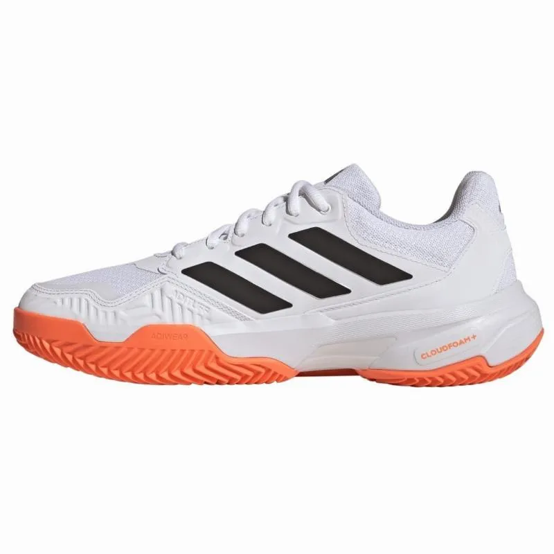 Adidas CourtJam Control 3 Clay White Orange Black Sneakers