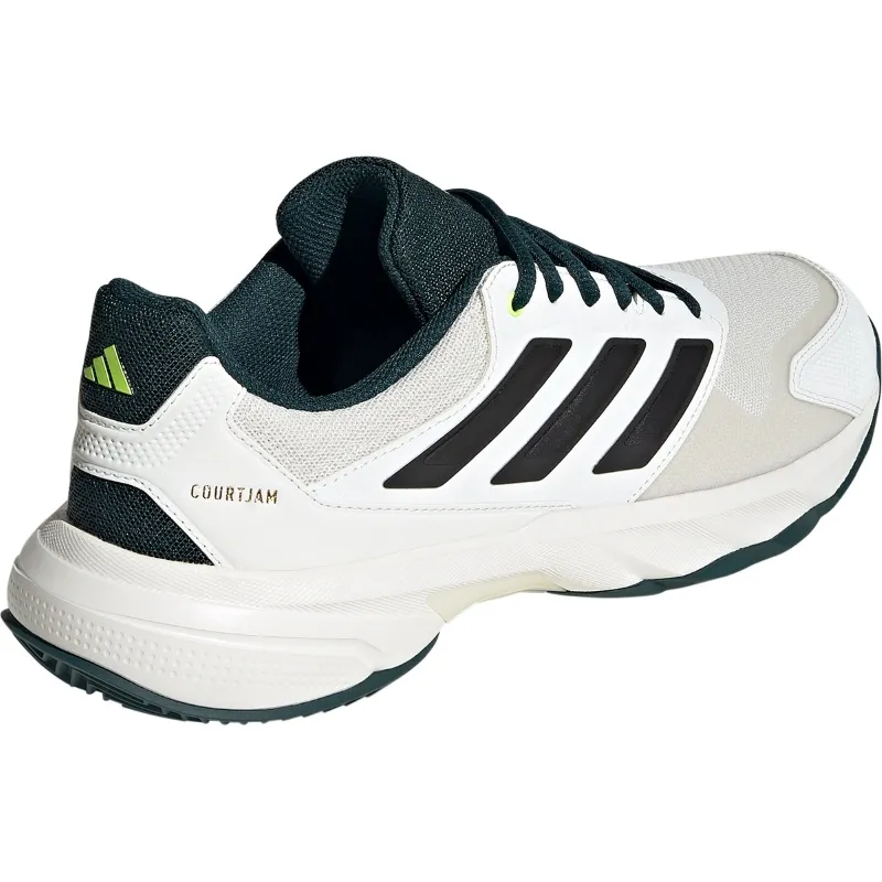 Adidas CourtJam Control Clay White Black Green Sneakers