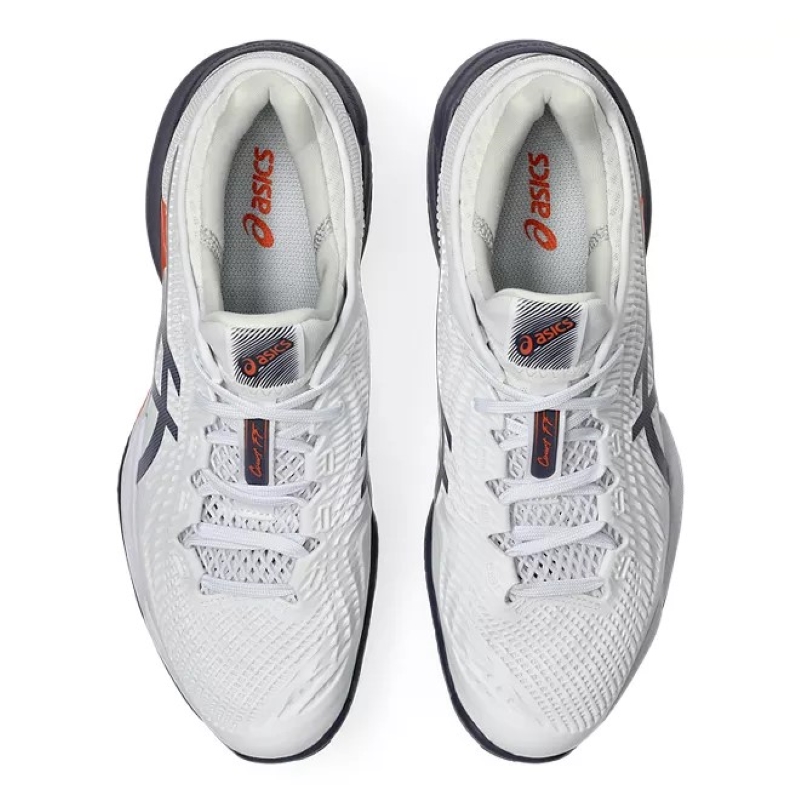 Asics Court FF 3 Clay White Gray Orange Sneakers