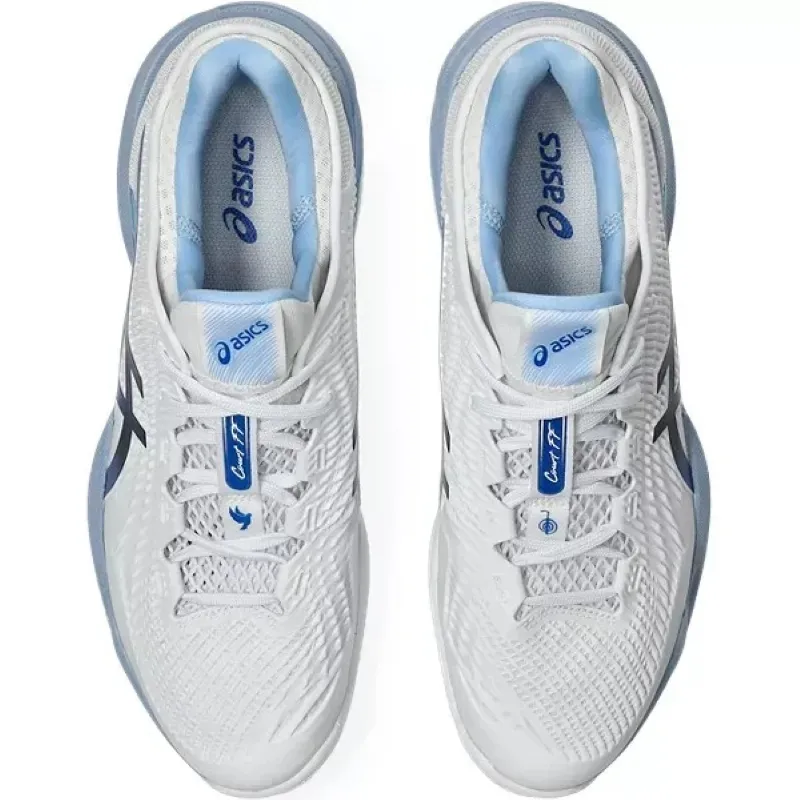 Asics Court FF 3 Novak Clay White Tuna Blue Sneakers