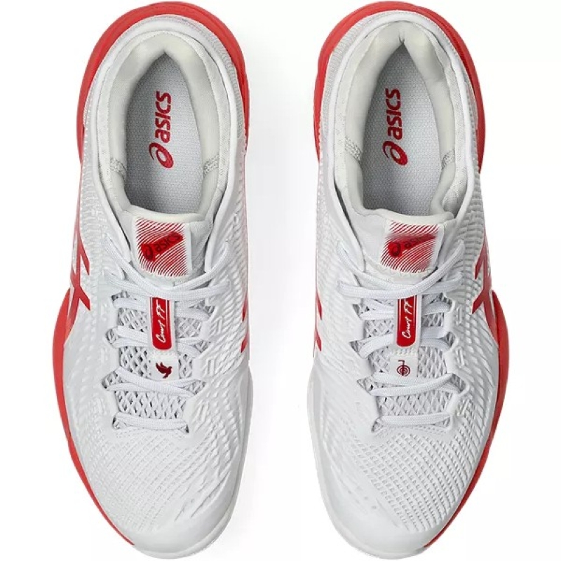 Asics Court FF 3 Novak Clay White Red Sneakers