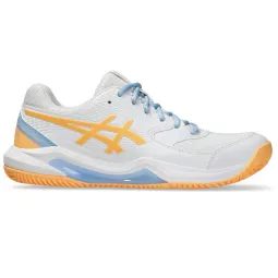 Asics Gel Dedicate 8 Padel White Orange Women's Sneakers