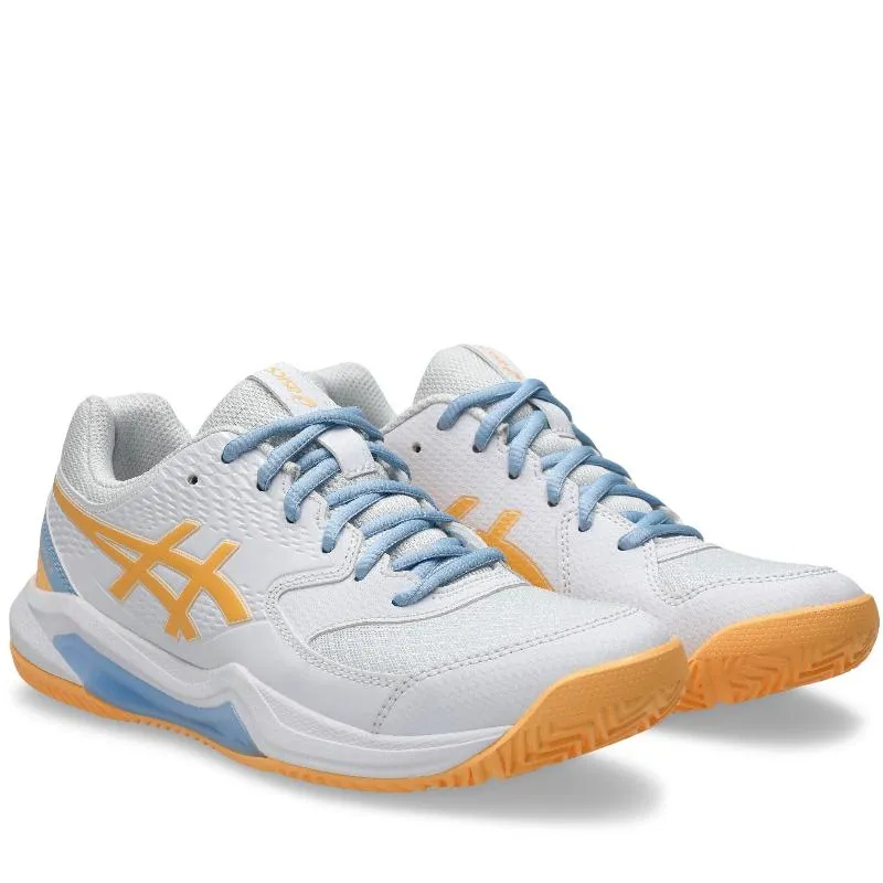 Asics Gel Dedicate 8 Padel White Orange Women's Sneakers