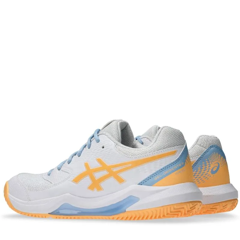 Asics Gel Dedicate 8 Padel White Orange Women's Sneakers
