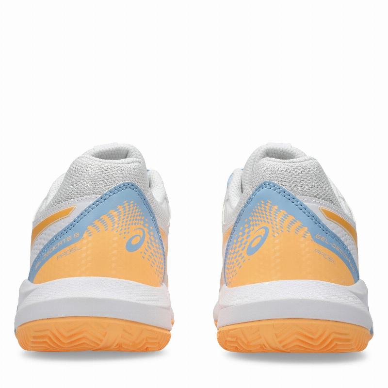 Asics Gel Dedicate 8 Padel White Orange Women''s Sneakers