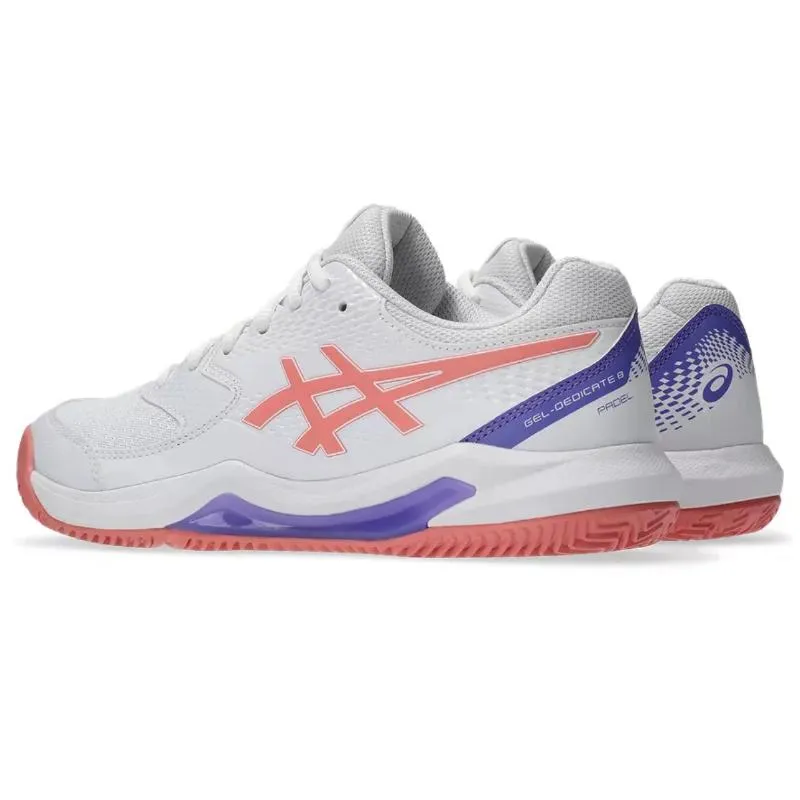 Asics Gel Dedicate 8 Padel White Pink Women''''s Sneakers