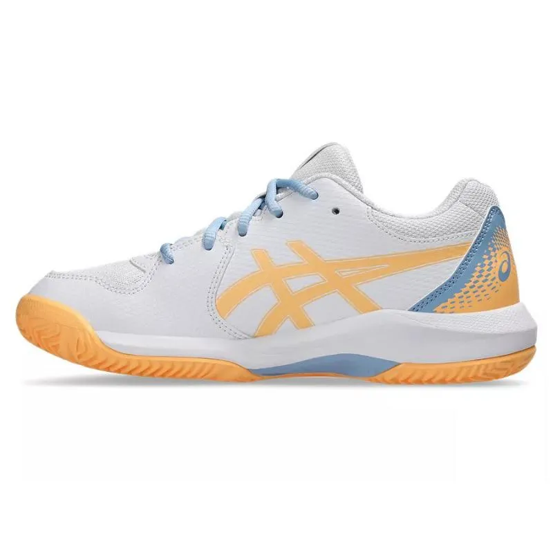 Asics Gel Dedicate 8 Padel GS White Orange Junior Sneakers
