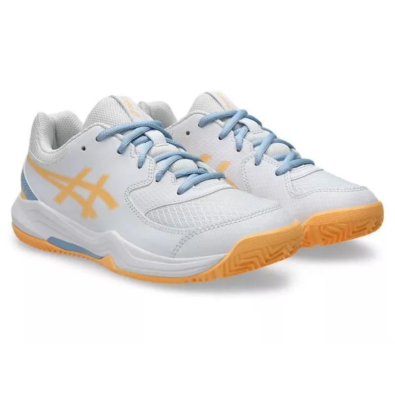 Asics Gel Dedicate 8 Padel GS White Orange Junior Sneakers