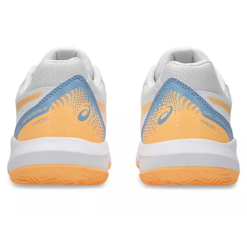 Asics Gel Dedicate 8 Padel GS White Orange Junior Sneakers