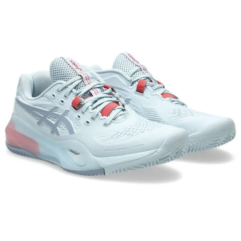 Asics Gel Resolution X Clay Sky Blue Gray Women''''s Sneakers