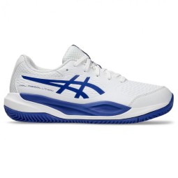 Asics Gel Resolution X Clay GS White Cobalt Blue Junior Sneakers