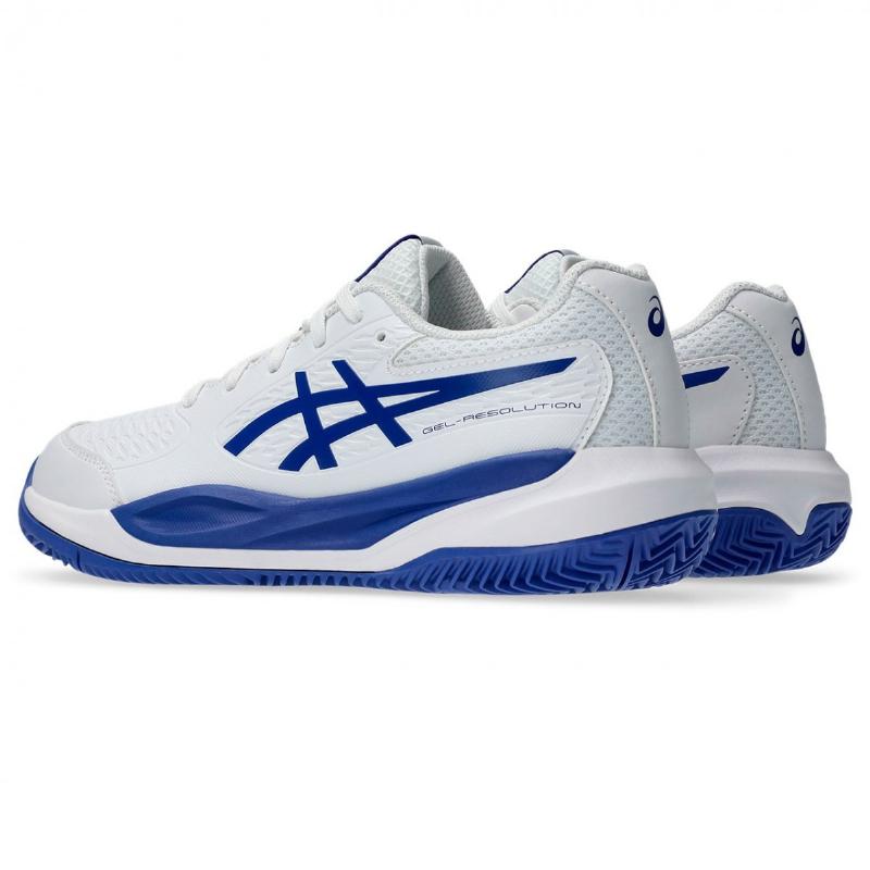 Asics Gel Resolution X Clay GS White Cobalt Blue Junior Sneakers