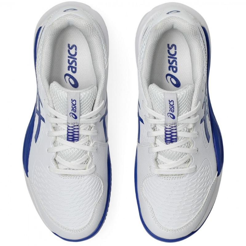 Asics Gel Resolution X Clay GS White Cobalt Blue Junior Sneakers