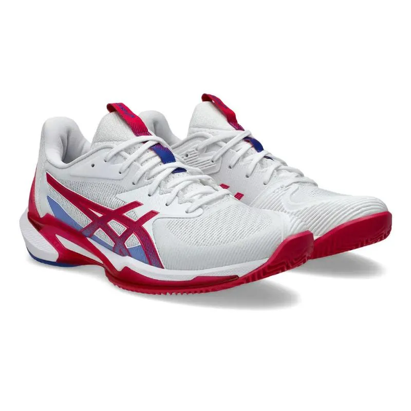 Asics Solution Speed FF 3 Clay White Bright Pink Women''''s Sneakers