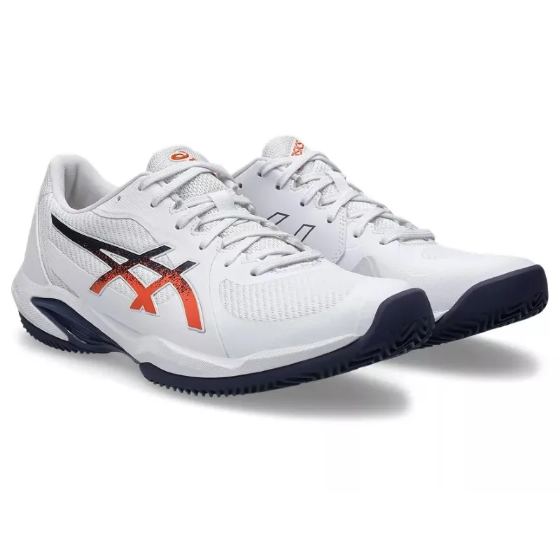 Asics Solution Swift FF 2 Sandplatz WeiÃ Blau Orange Sneaker