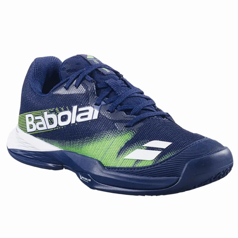 Babolat Jet Premura 2 Dark Blue Flash Green Junior Sneakers