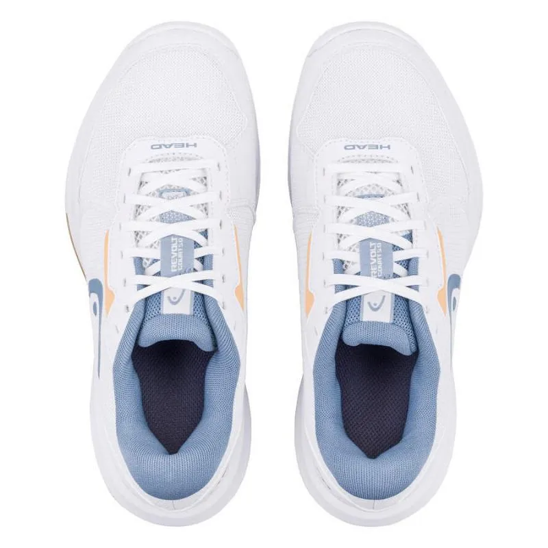 Zapatillas de Padel Head Revolt Court 5.0 Blanco Azul Mujer