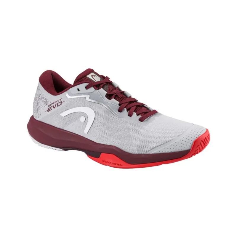 Head Sprint Evo 4.0 Burgundy Grey Sneakers