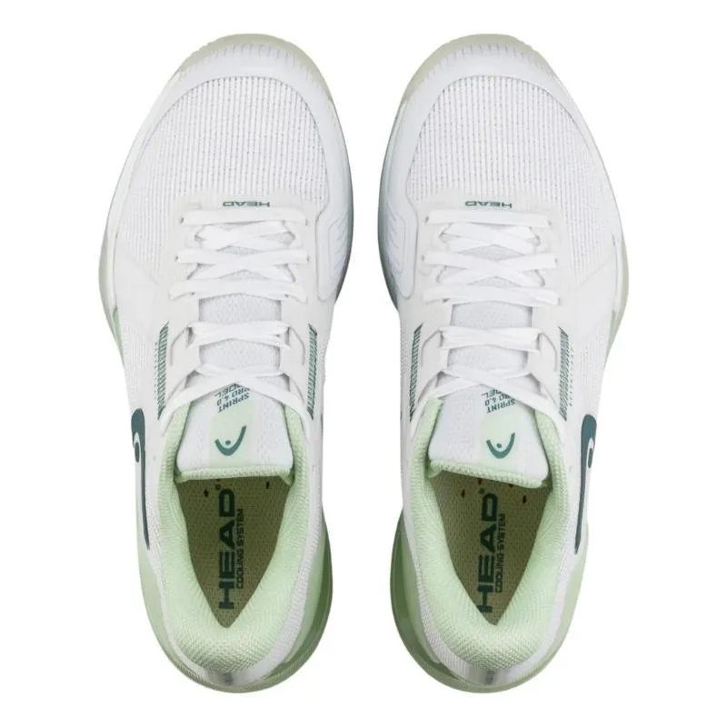 Head Sprint Pro 4.0 White Green Women's Sneakers