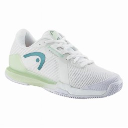 Head Sprint Pro 4.0 Clay White Light Green Women''s Sneakers