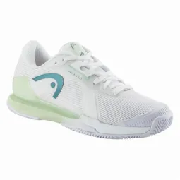 Head Sprint Pro 4.0 Clay White Light Green Women's Sneakers