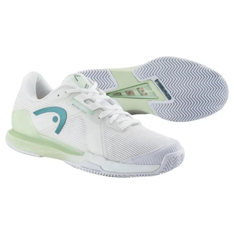Head Sprint Pro 4.0 Clay White Light Green Women's Sneakers