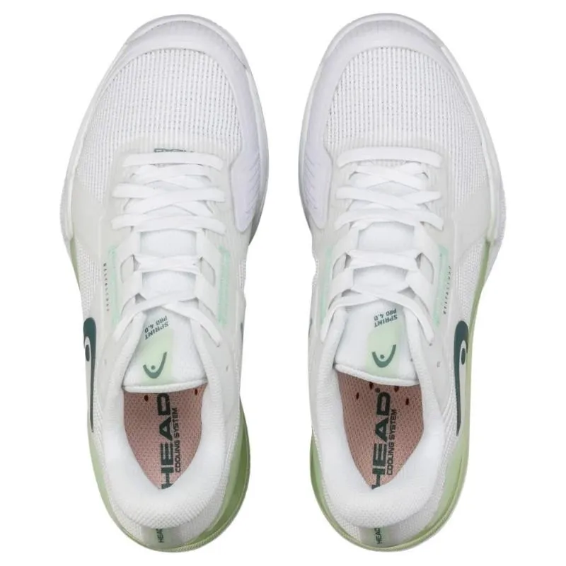Head Sprint Pro 4.0 Clay White Light Green Women's Sneakers